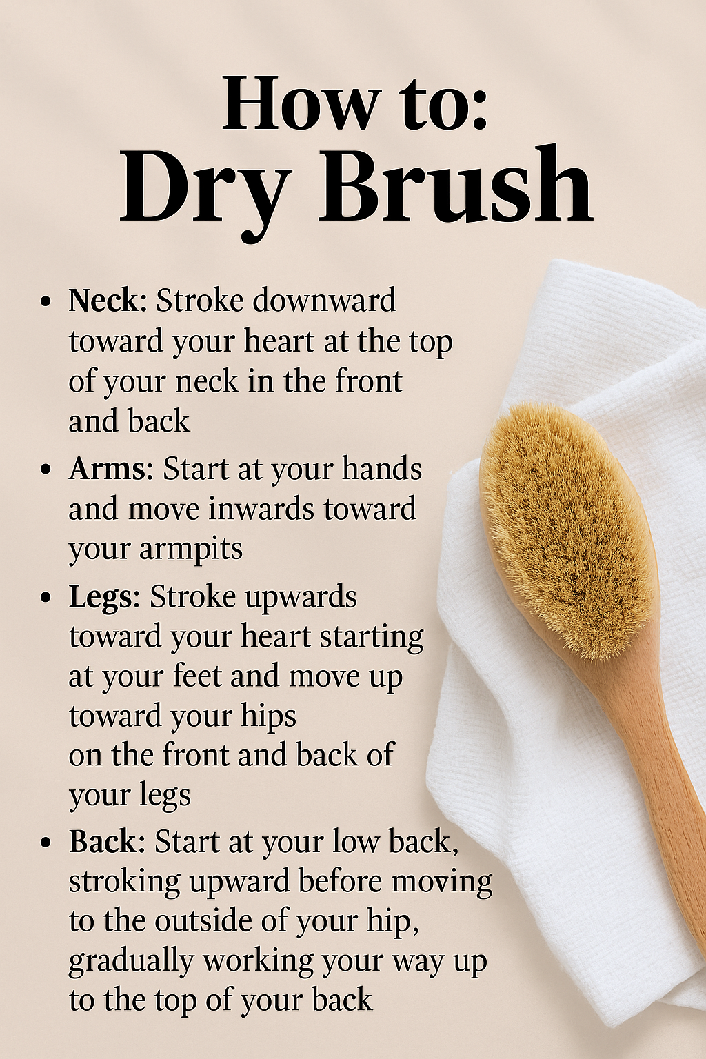 2-in-1 Exfoliating & Massage Dry Brush – Long Handle