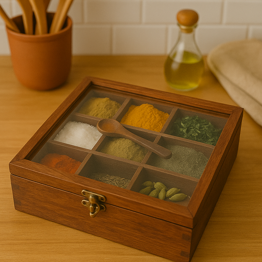 Wooden Spice Box