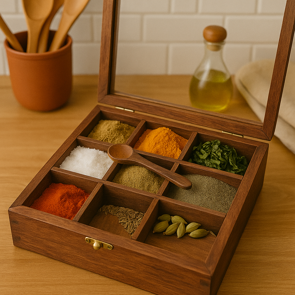 Wooden Spice Box